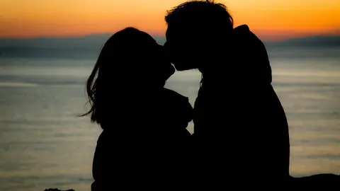 Foto de archivo beso