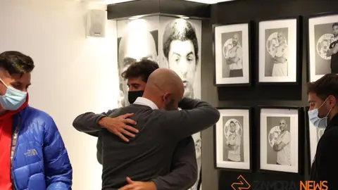 David Movilla en su despedida del Zamora CF. | FOTO: Marcos Vicente