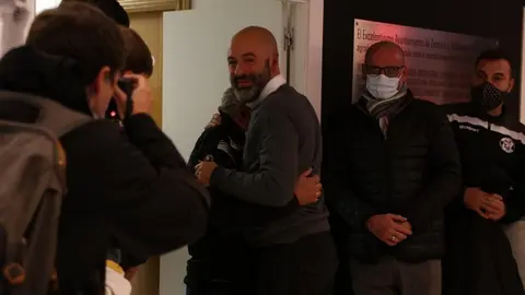 David Movilla en su despedida del Zamora CF. | FOTO: Marcos Vicente