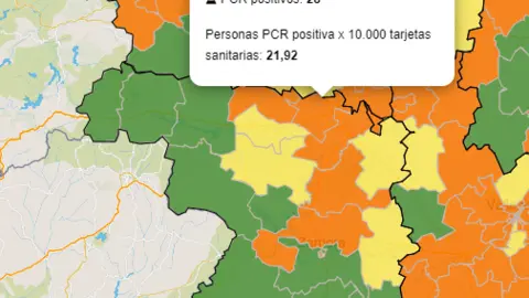Casos activos por ZBS en la última semana (24 de noviembre)