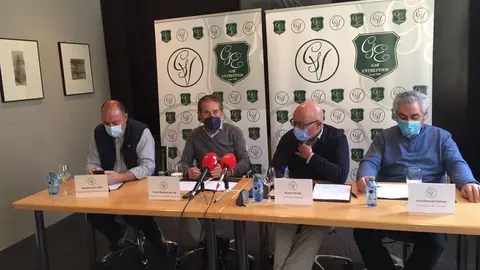 RP Inauguración campo Golf Valderrey con Osorio Pinilla, Gustavo de la Peña, José Manuel Ramos y Pedro Martínez de Paz