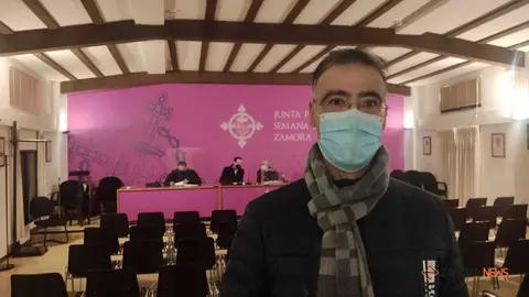 Alberto de la Fuente, presidente de la Real Cofradía de Jesús en su Entrada Triunfal en Jerusalén. | FOTO: Paco Colmenero