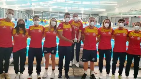 Componentes de la selección nacional que se han hecho con la victoria en la Orange Cup de Salvamento y Socorrismo. | FOTO: RFESS