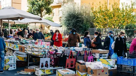Foto de archivo mercadillo