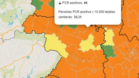 Mapa ZBS casos activos a 7 d&iacute;as (9 de diciembre)