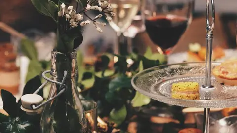 Foto de archivo cena Navidad