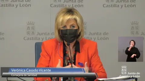 Verónica Casado, consejera de Sanidad de la Junta de Castilla y León.