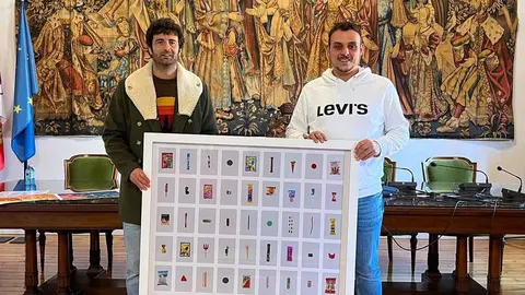 Tomás del Bien y el fotógrafo toresano José Luis de la Parra