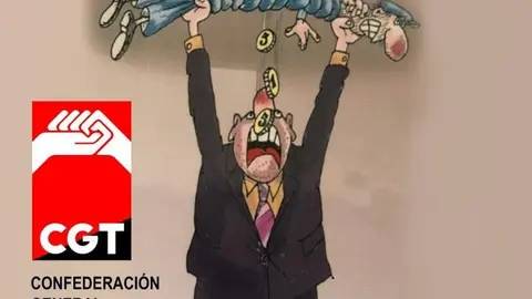 Cartel exposición Humor gráfico CGT Zamora