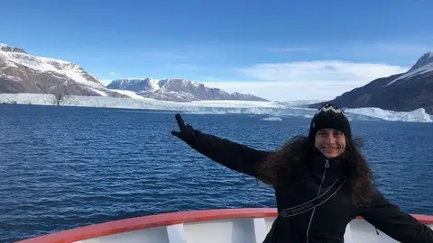 Lara F. Pérez, en Groenlandia