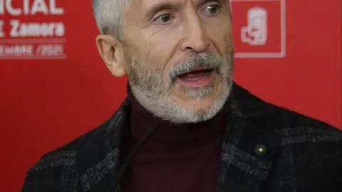 GALER&Iacute;A | El reelegido Antidio Fag&uacute;ndez, junto al ministro Marlaska y el secretario general del PSOE de Castilla y Le&oacute;n en el 14&ordm; Congreso Provincial del PSOE de Zamora. | FOTO: Marcos Vincente