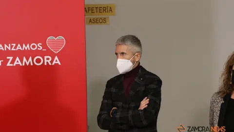 GALER&Iacute;A | El reelegido Antidio Fag&uacute;ndez, junto al ministro Marlaska y el secretario general del PSOE de Castilla y Le&oacute;n en el 14&ordm; Congreso Provincial del PSOE de Zamora. | FOTO: Marcos Vincente