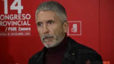 GALER&Iacute;A | El reelegido Antidio Fag&uacute;ndez, junto al ministro Marlaska y el secretario general del PSOE de Castilla y Le&oacute;n en el 14&ordm; Congreso Provincial del PSOE de Zamora. | FOTO: Marcos Vincente
