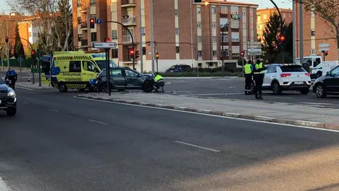 Accidente en la N-630 a su entrada a la capital