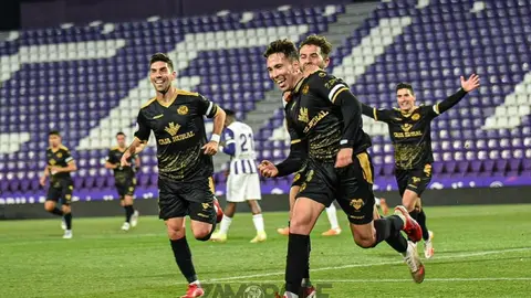 Un gol celebrado por el Zamora CF ante el Real Valladolid B. | FOTO: Zamora CF
