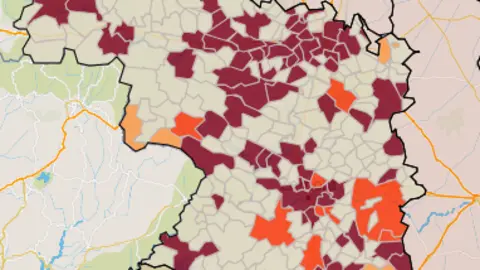 Mapa IA municipios a siete días (20 de diciembre)