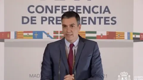 Pedro Sánchez tras la reunión de la Conferencia de Presidentes