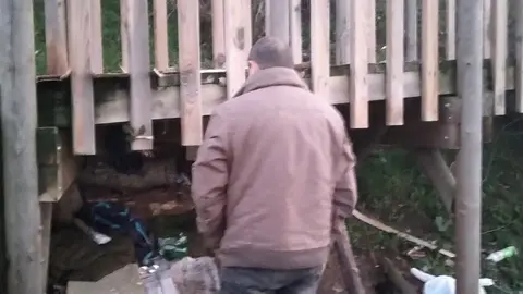 Fermín, en su rincón de la Fuente de los Compadres