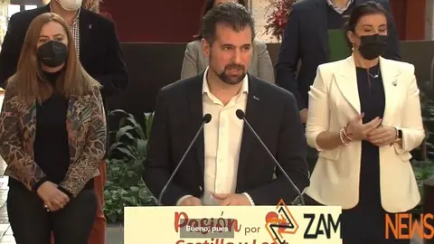 Luis Tudanca en rueda de prensa