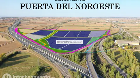 Mapa del proyecto Puerta del Noroeste. Fotografía: Interbenavente.es