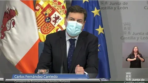 Carriedo, en la rueda de prensa tras el Consejo de Gobierno