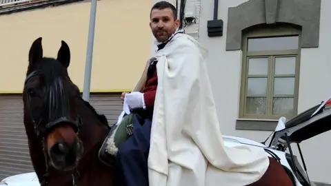 David Mendes durante el desfile de la cabalgata de 2020