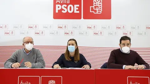 Virginia Barcones durante un encuentro con alcaldes y concejales socialistas de la provincia de Ávila