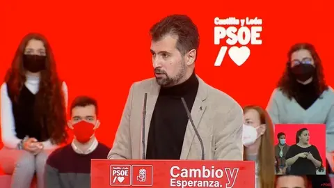Luis Tudanca durante el Comité Federal del PSOE