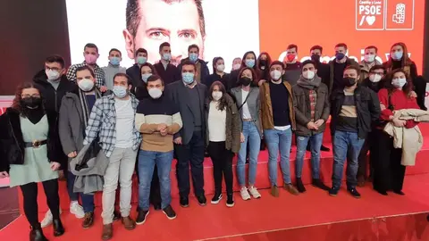 Juventudes Socialistas de Zamora en la presentación de la candidatura de Luis Tudanca en Palencia