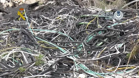 Robo cobre. Fotografía: Guardia Civil