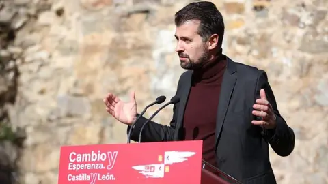 Luis Tudanca durante un acto en El Bierzo. Fotografía: PSOECYL