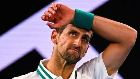 Novak Djokovic en un partido.