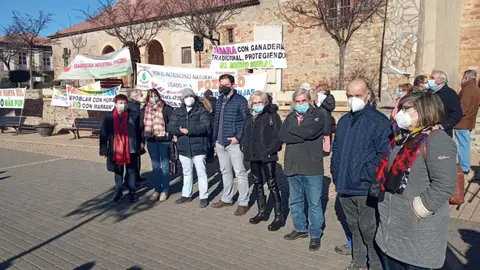 PSOE Zamora. Concentración contra macrogranjas Faramontanos de Tábara 23-01-2022