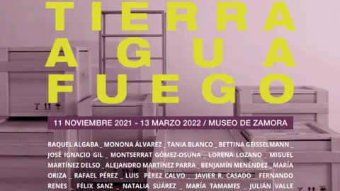 Cartel exposición 'Tierra, agua, fuego'