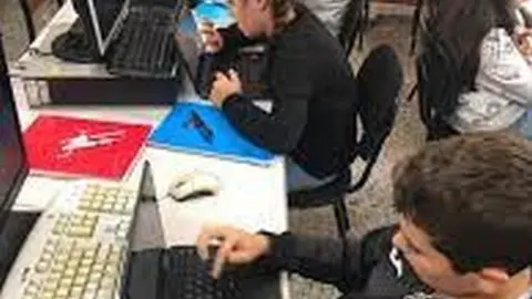 Foto de archivo de un aula del colegio Santísima Trinidad de Pinilla