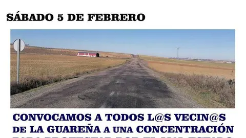 Cartel manifestación Fuentelapeña