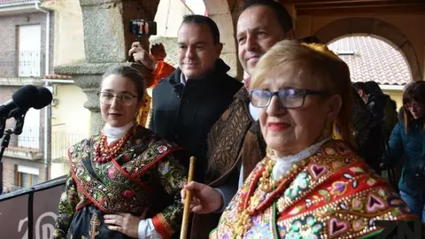 Encuentro de Águedas en Carbajales de Alba. Foto de archivo