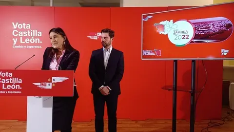 Ana Sánchez en la sede del PSOE de Zamora