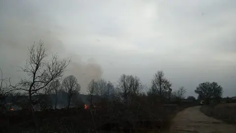 Fuego a las afueras de San Vitero. Foto Consorcio Bomberos
