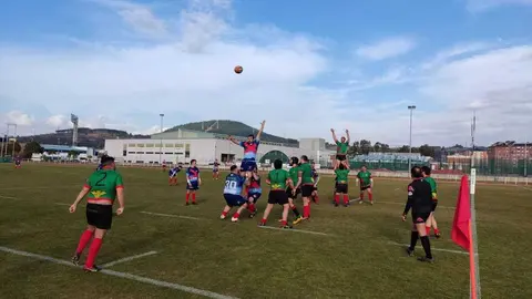 El Zamora Rugby club durante su encuentro en Ponferrada