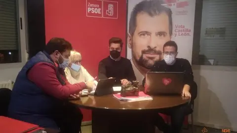 Balance del resultado electoral en la sede del PSOE de Zamora
