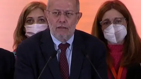 Francisco Igea, candidato de Ciudadanos tras conocer los resultados de las elecciones al 13 de febrero.