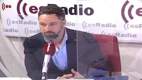 Santiago Abascal, líder de la formación Vox en su entrevista en esRadio.