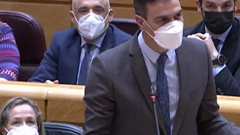 Pedro Sánchez, esta mañana en el Congreso. Foto LaSexta