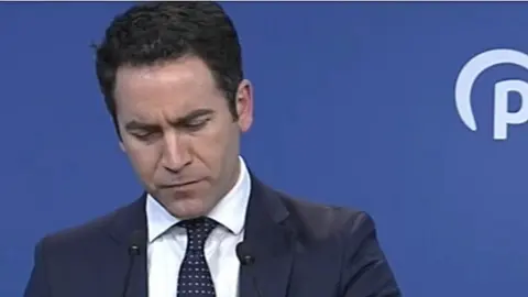 García Egea en rueda de prensa. Foto RTVE