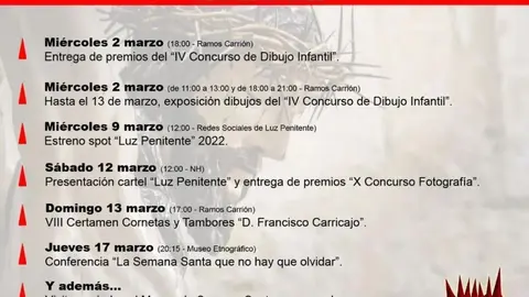 CALENDARIO CUARESMA 2022