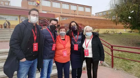 PSOE Zamora. I. Gómez, A. Fagúndez. M. Hernández, A. Sánchez e I.G Rioja 13-02-2022