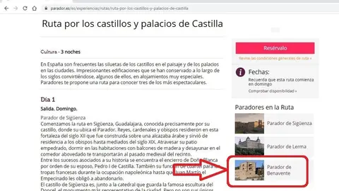 paradores ruta castillos y palacios de castilla (detalle benavente)