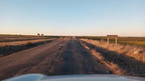 Estado de la carretera que comunica Almaraz con la N-122