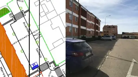 Plano corte tráfico en el barrio de San Isidro de Benavente